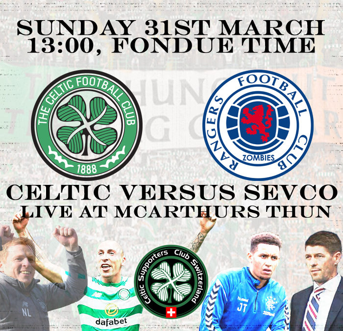 Celtic versus Sevco at McArthurs Thun