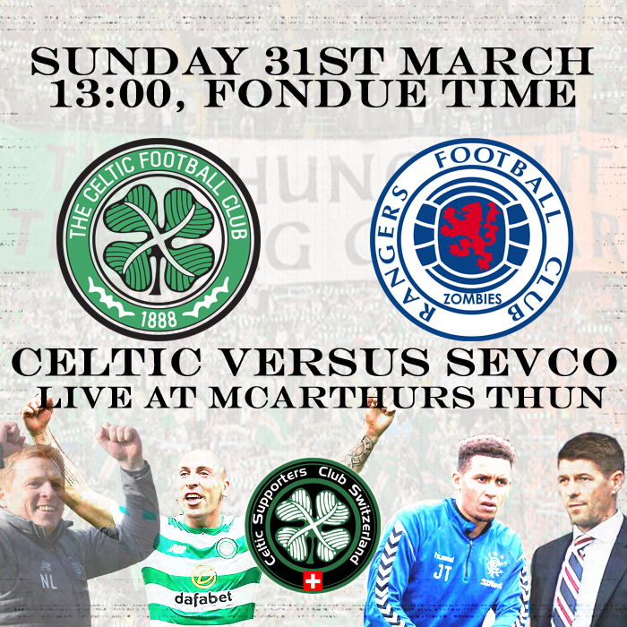 Celtic versus Sevco at McArthurs Thun