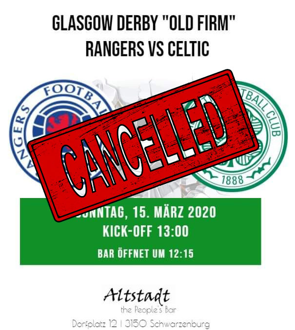 ++CANCELLED!++ Glasgow Derby at Altstadt Schwarzenburg