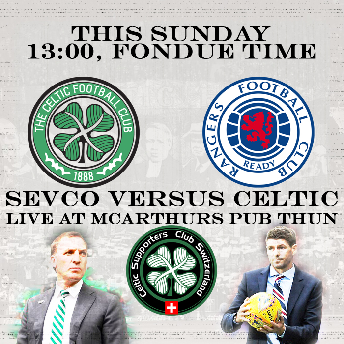 Celtic versus Sevco live at McArthurs Thun